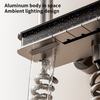YF230530011 Exposed Shower System with Tub Spout, Matte Black Exposed Pipe Shower Faucet with 3 Functions Brass Shower Valve