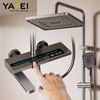 YF230530009 Space Aluminum Alloy Shower Set with Intelligent Hot and Cold Shower Set for Bathroom
