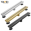 YF41110 Stainless Steel Linear Floor Drain Modern Style Bathroom Slim Shower Channel with Strainer for Bathtub Application
