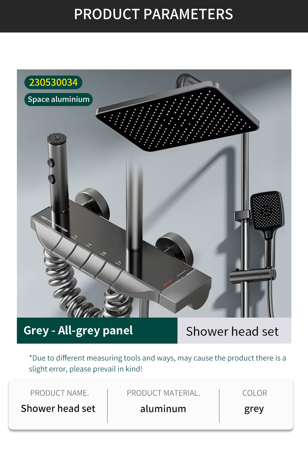 Wall-Mounted Display Bathroom Shower Set