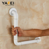 YF68110 Safety 304 Stainless Steel Handrail Bathtub Angled Shower Grab Bar for Seniors Knurled Stainless Steel Handicap Grab Bars for Wall