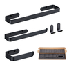 YF1301 Aluminum Hardware Accessories Set black Towel Rack Shelf bathroom products