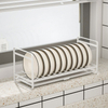  Large Sink Drain Dish Rack Small Space Kitchen Dishes Strainer Drying Rack with Drain Board Cup Holder Cutlery Holder