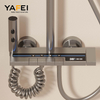 YF230530046 Bathroom Normal Metal Luxury Piano Rain Shower Mixer Faucet Set with Lcd Display