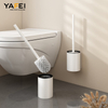 YF5601-round Space aluminum Wall Mounted Aluminum Toilet Bowl Brush and Holder Set for Bathroom Restroom