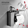 YF65103 Stainless Steel Soap Dispenser Towel Bar Integrated Storage Rack for Household Perforation-free Storage