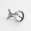 YF64109 Bath Double Towel Hook SUS 304 Stainless Steel Coat/Robe Clothes Hook for Bath Kitchen Modern Hotel Style Wall Mounted 