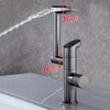 YF200230004 Spout Sink Faucet Hot Cold Water Single Handle Ceramic Rovate Digital display Brass Mixer Basin Faucet