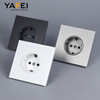 YF310100003-white Single switch Universal Socket High Quality Tempered Glass Switch